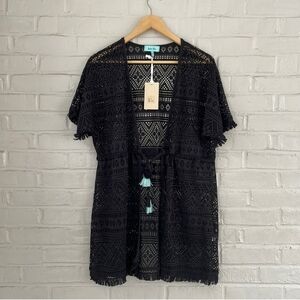 Aruba Blue Women’s Black Coverup